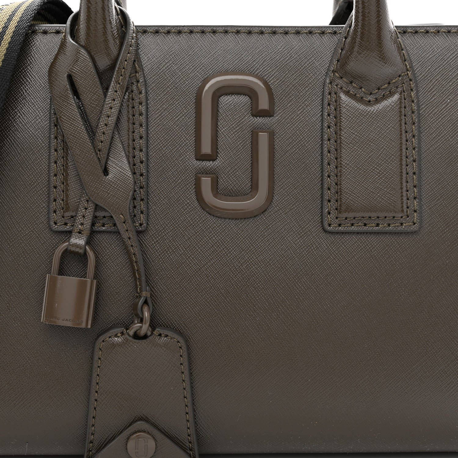 Marc Jacobs Saffiano Little Big Shot Tote Brown 7 of 10