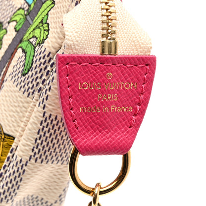 Louis Vuitton Damier Azur 2021 Christmas Animation Hollywood Mini Pochette Accessories Fuchsia 6 of 6