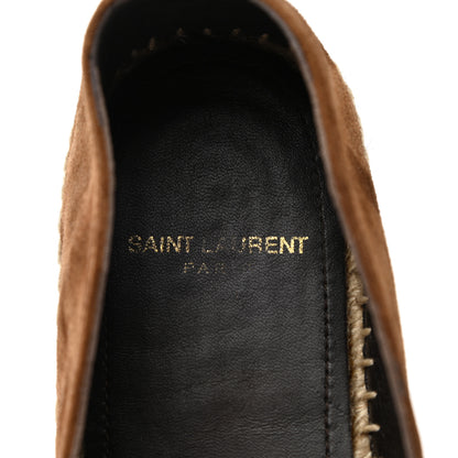 Saint Laurent Suede Monogram Espadrilles 36.5 Brown 7 of 9