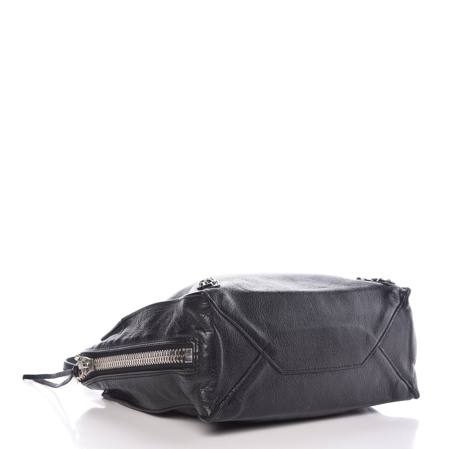 Calfskin Papier Mini A4 Zip Around Tote Black
