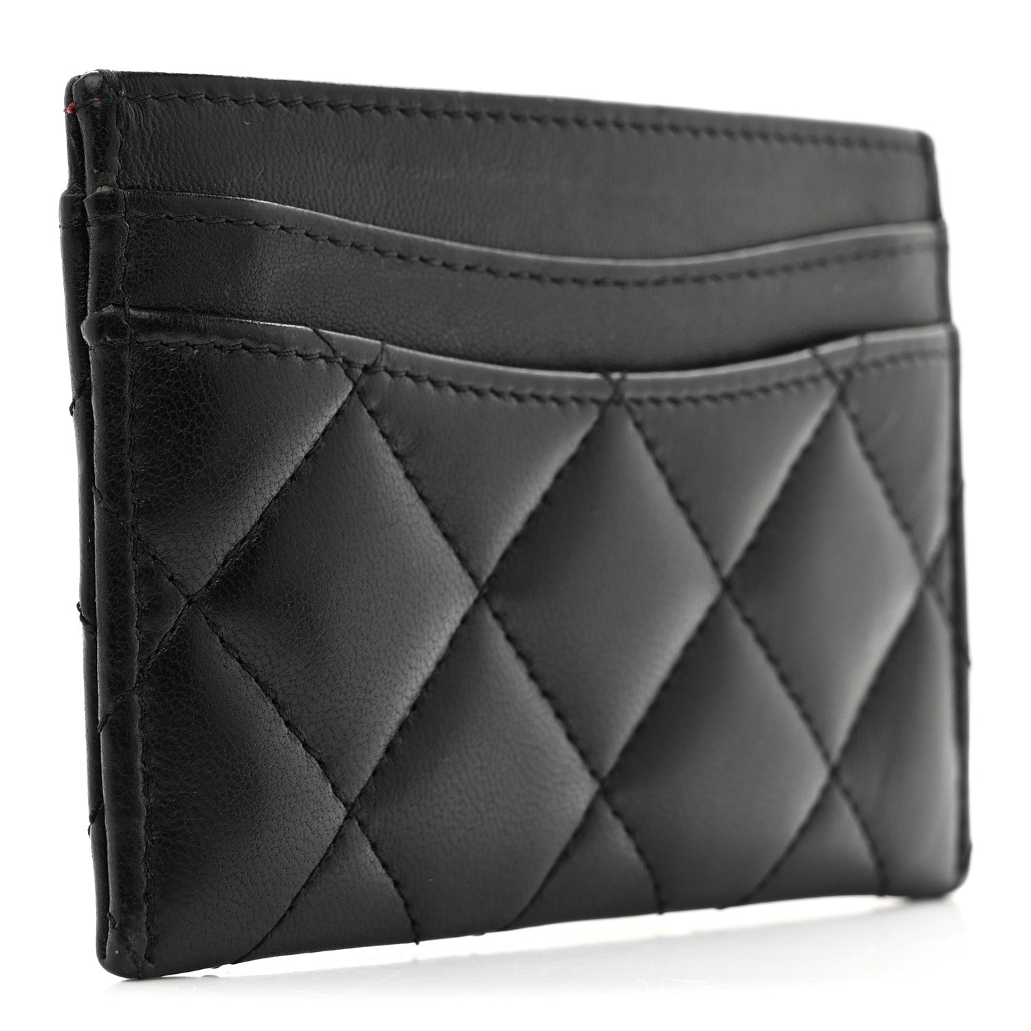 Chanel Lambskin Quilted Card Holder Black 3 of 9