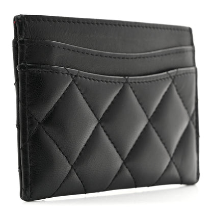 Chanel Lambskin Quilted Card Holder Black 3 of 9
