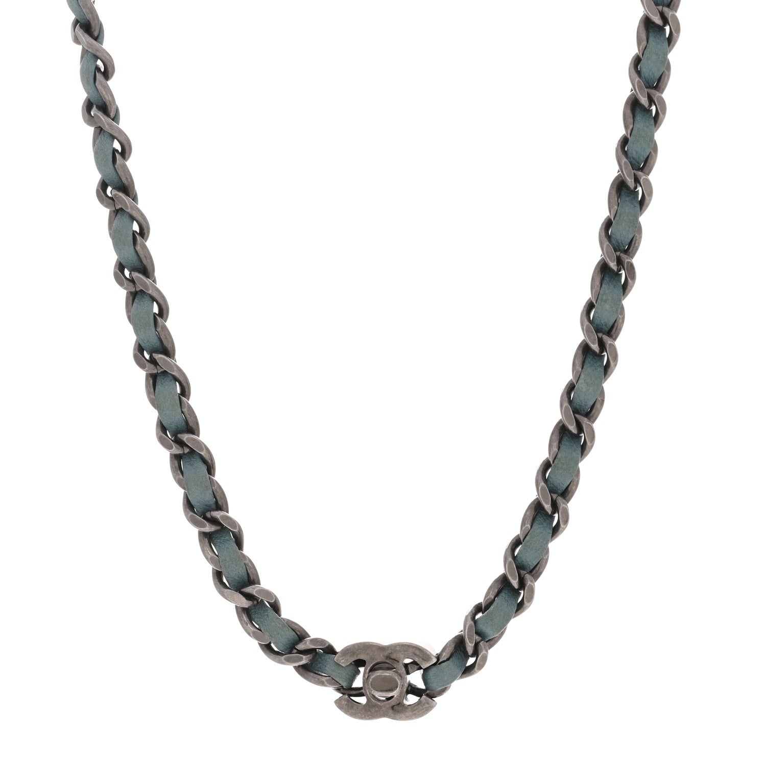 Chanel Lambskin CC Turnlock Choker Necklace Navy Blue 1 of 6