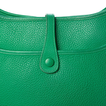 Hermes Taurillon Clemence Evelyne III PM Vert Menthe 14 of 28