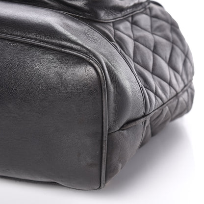Chanel Lambskin Quilted Drawstring Backpack Black 13 of 15