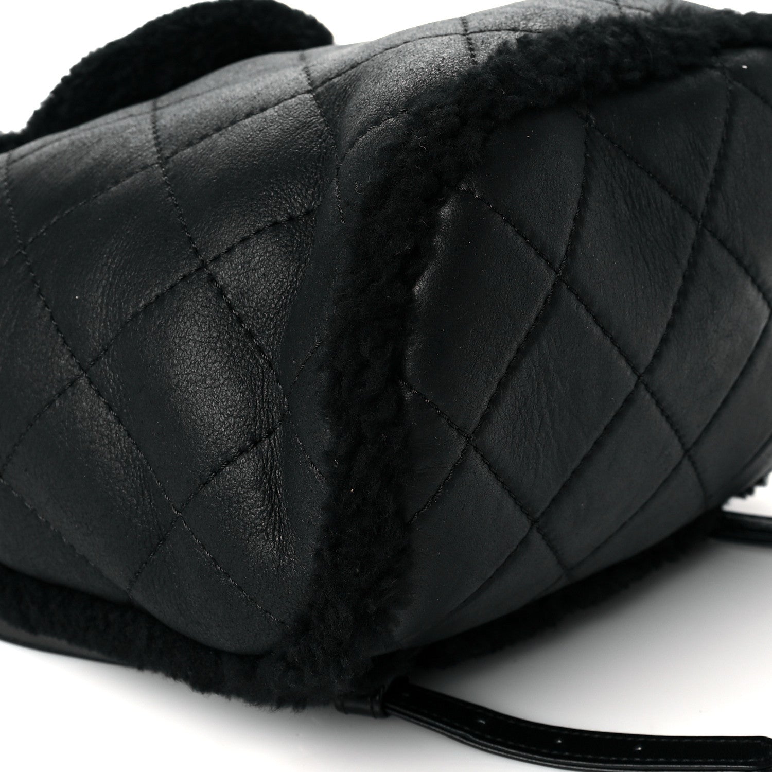 Chanel Lambskin Shearling Coco Neige Backpack Black 7 of 8