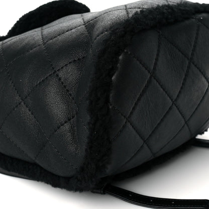 Chanel Lambskin Shearling Coco Neige Backpack Black 7 of 8