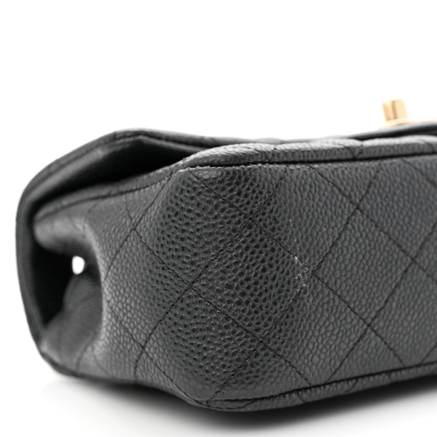 Caviar Quilted Mini Rectangular Flap Black