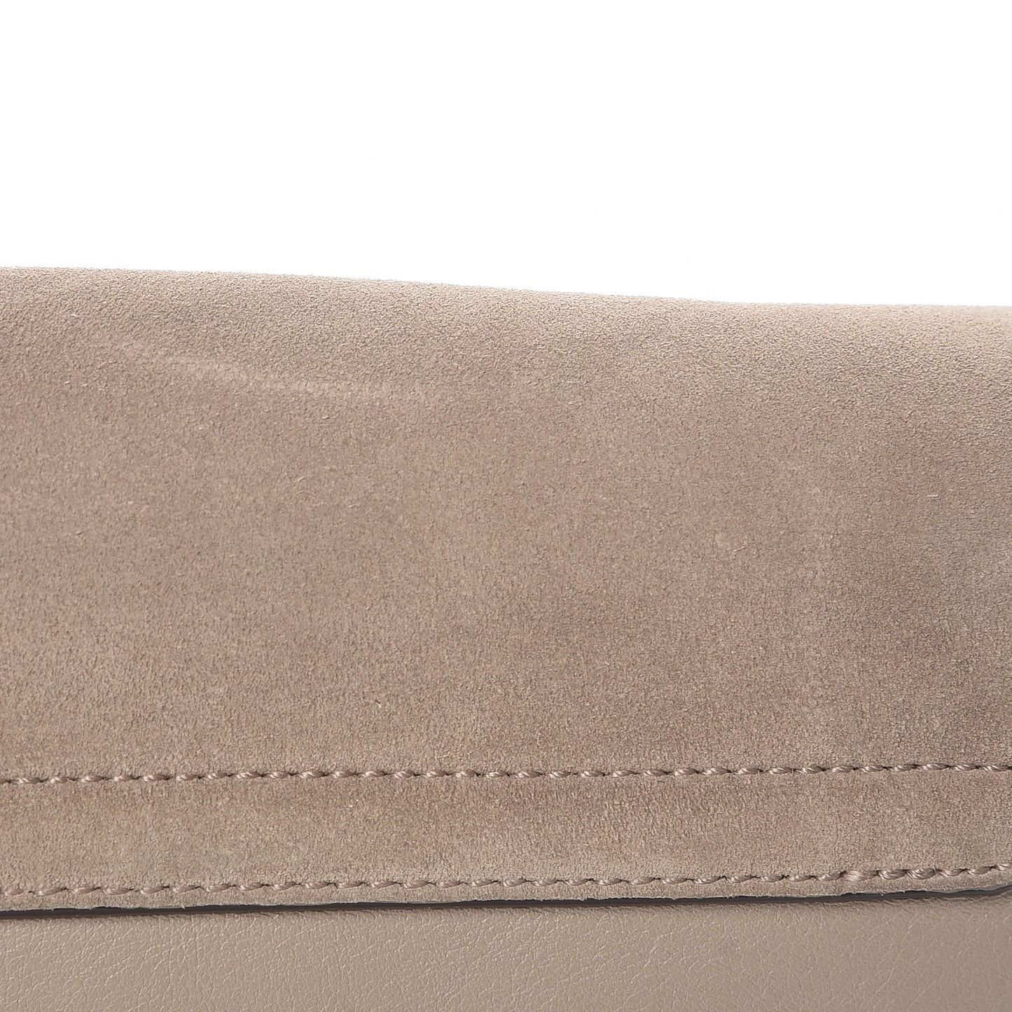 Suede Calfskin Small Faye Shoulder Bag Motty Grey