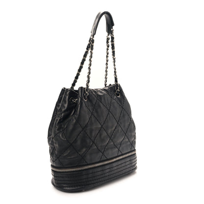 Chanel Lambskin Expandable Tote Black 3 of 9