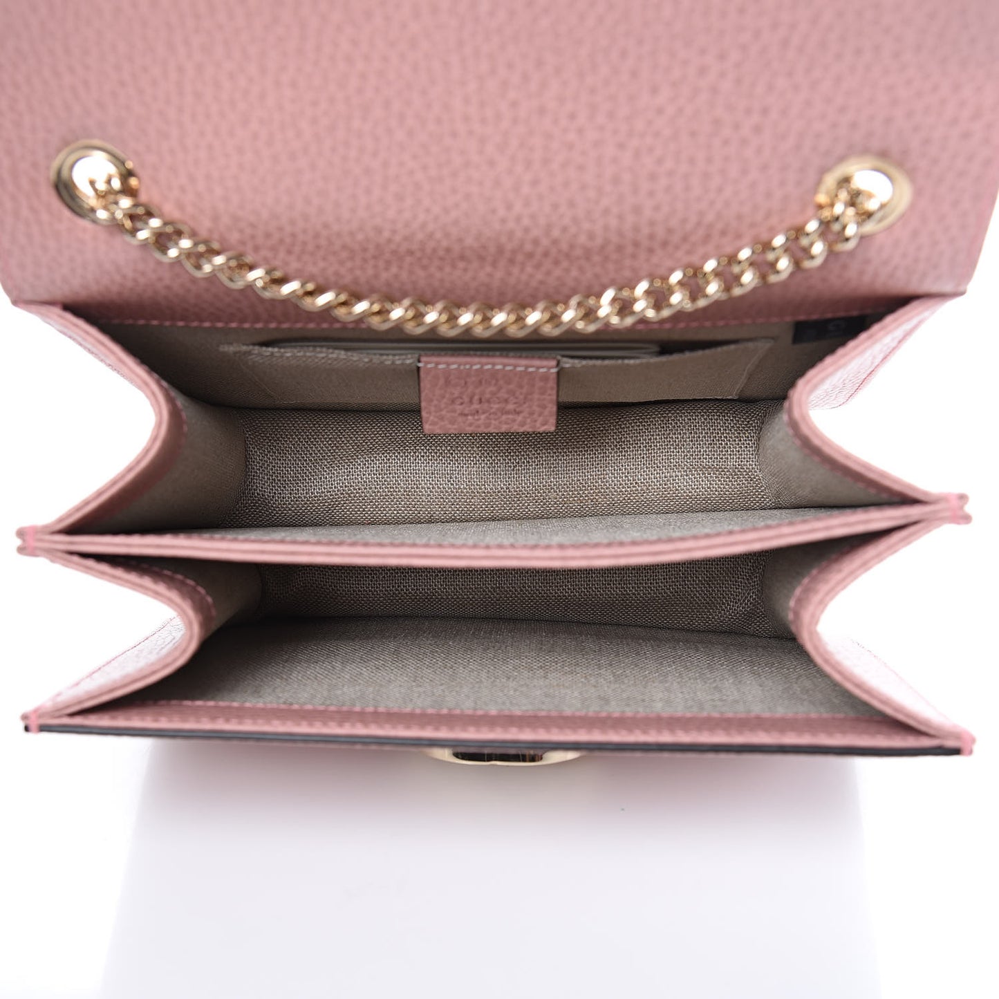 Dollar Calfskin Small Interlocking G Shoulder Bag Soft Pink