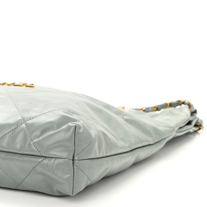 Chanel Shiny Calfskin Quilted Chanel 22 Light Blue 11 of 11