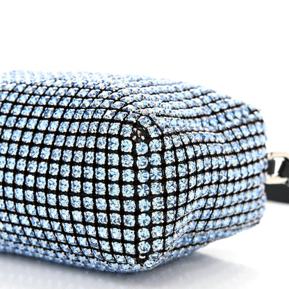 Alexander Wang Mesh Crystal Rhinestone Mini Heiress Pouch Baby Blue 11 of 14