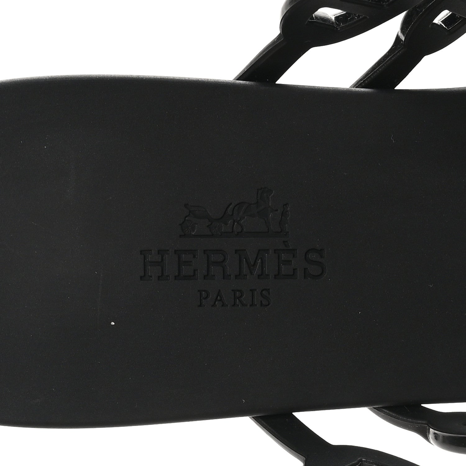 Hermes Rubber Chaine d'Ancre Island Sandals 38 Black 7 of 9