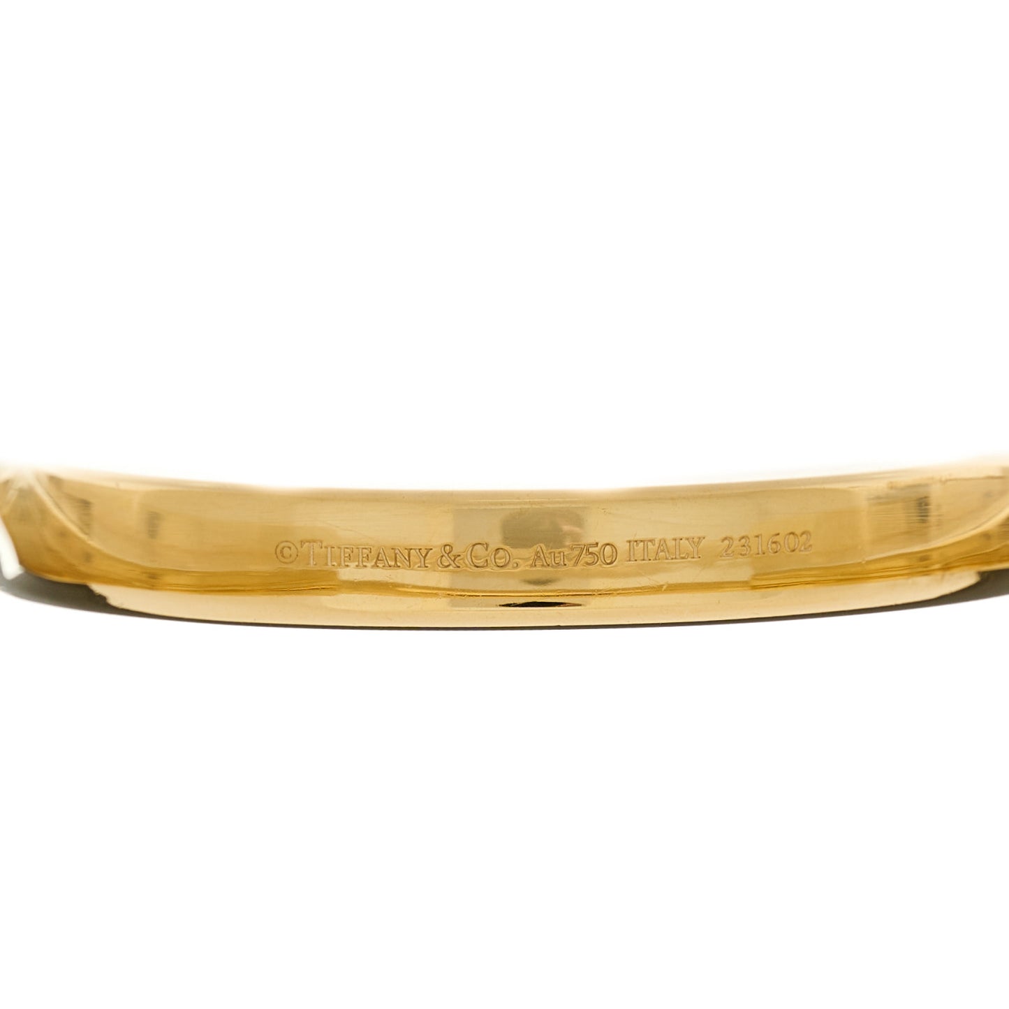 18K Yellow Gold Tiffany Lock Bangle Bracelet