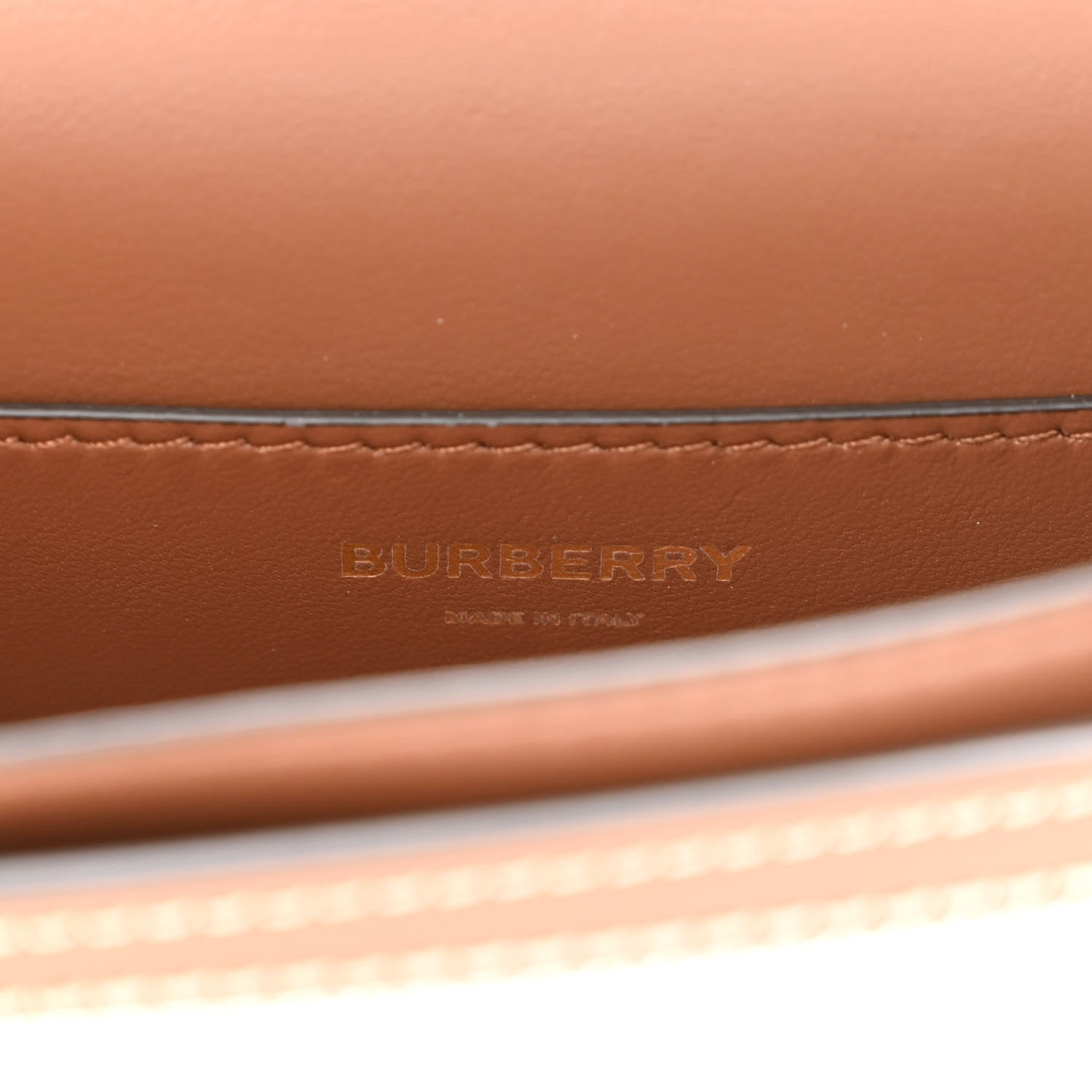 Burberry Canvas Calfskin Mini TB Bag Natural 6 of 9