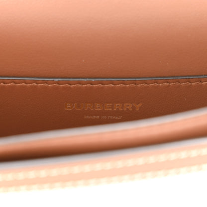 Burberry Canvas Calfskin Mini TB Bag Natural 6 of 9