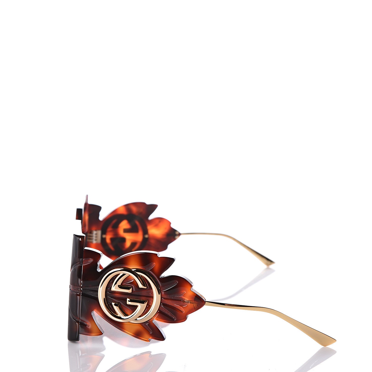 Gucci Acetate Square Frame Wing Sunglasses GG0535S Havana 3 of 8