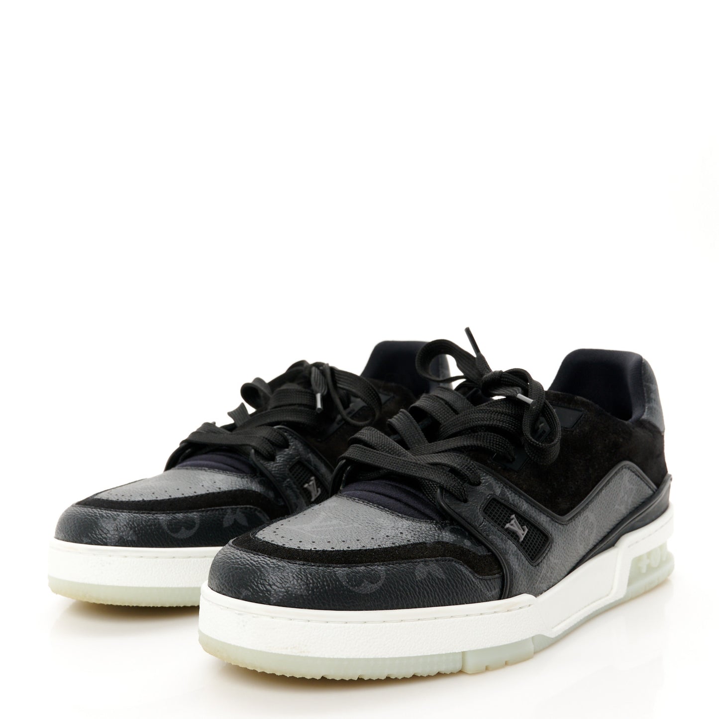 Monogram Eclipse Mens LV Trainer Sneakers 8 Black