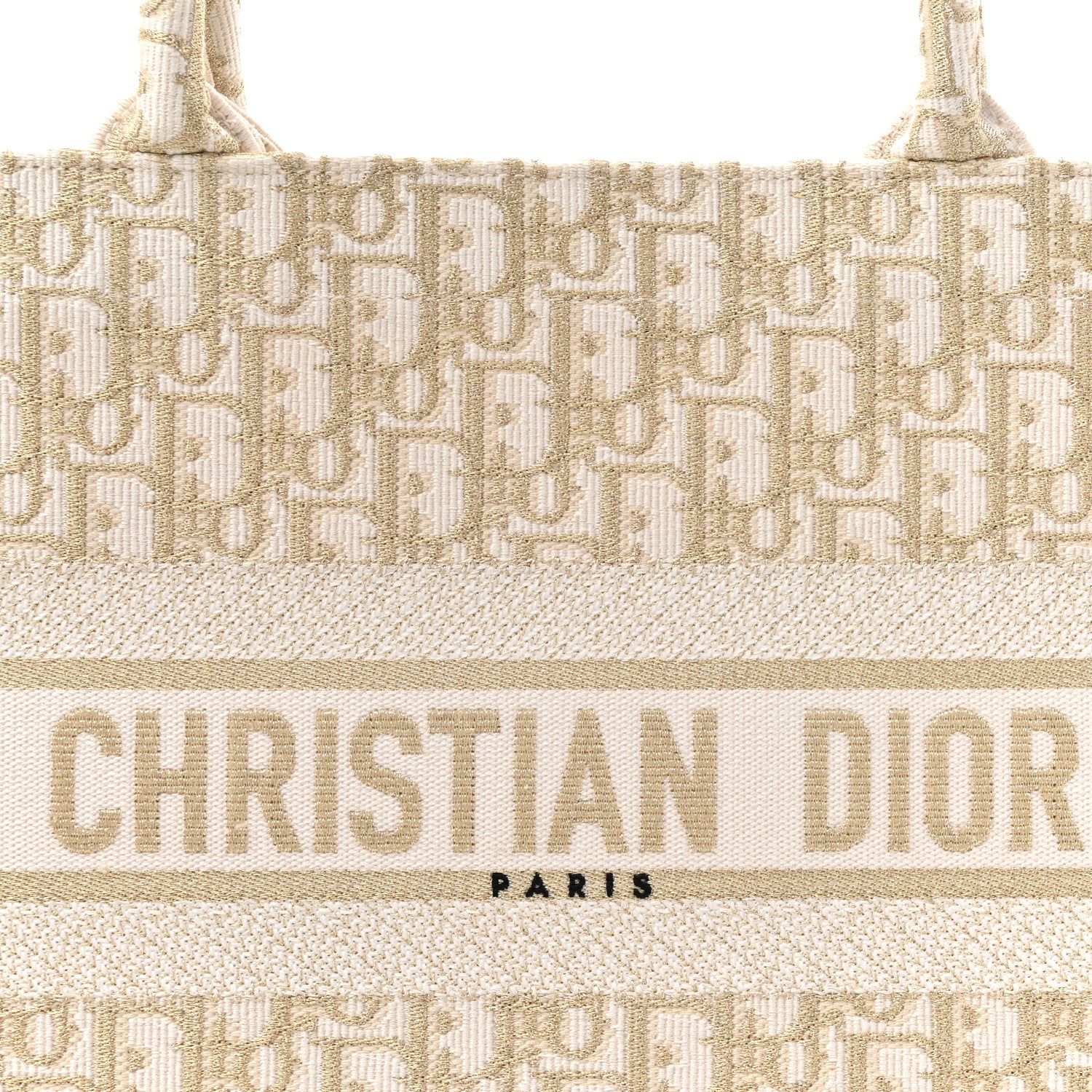 Christian Dior Oblique Medium Book Tote Gold Multicolor 8 of 10