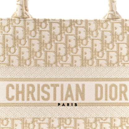Christian Dior Oblique Medium Book Tote Gold Multicolor 8 of 10