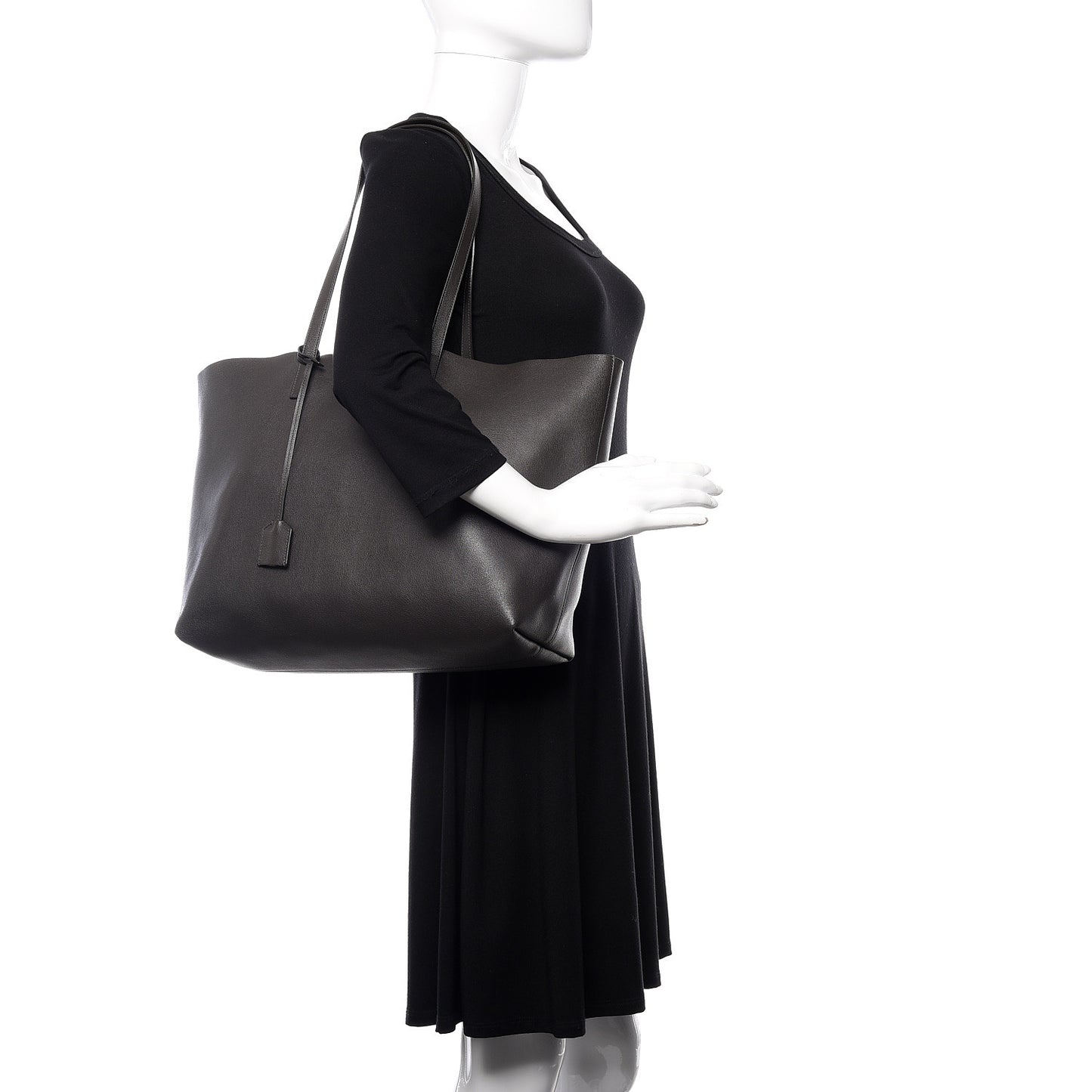 Calfskin Large Shopping Tote Dark Grey