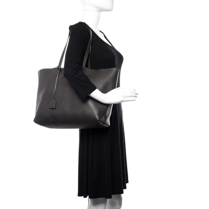 Saint Laurent Calfskin Large Shopping Tote Dark Grey 2 of 21