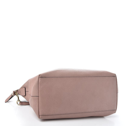 Gucci Dollar Calfskin Large GG Charm Dome Satchel Tote Soft Pink 3 of 13