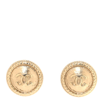 Chanel Metal CC Round Earrings Gold 1 of 5