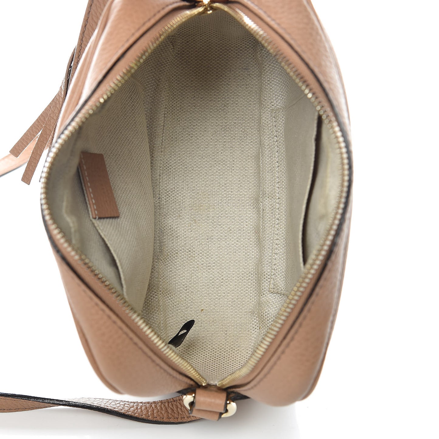 Pebbled Calfskin Small Soho Disco Bag Rose Beige