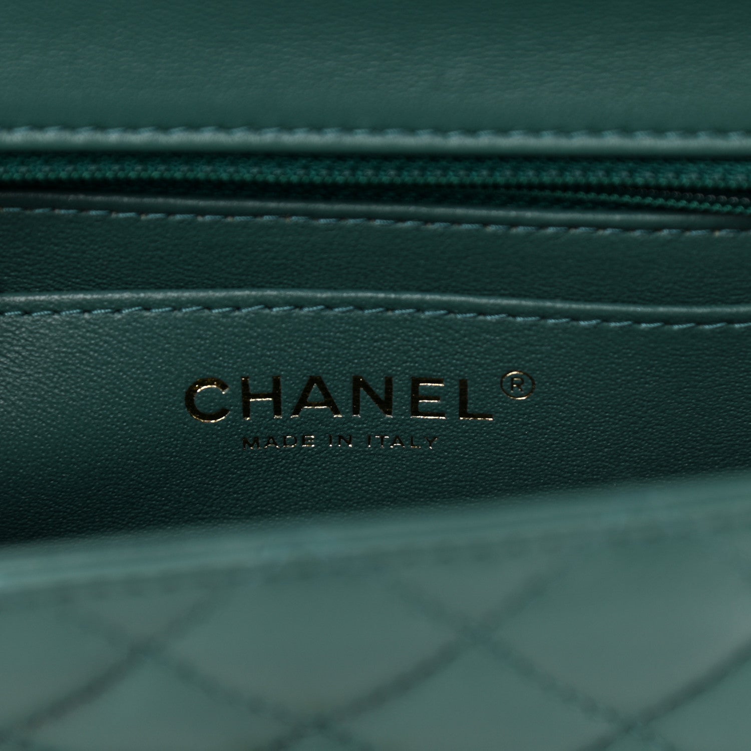 Chanel Lambskin Quilted Mini Square Flap Green 6 of 10