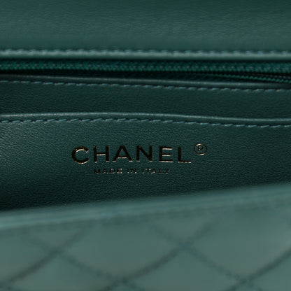 Chanel Lambskin Quilted Mini Square Flap Green 6 of 10
