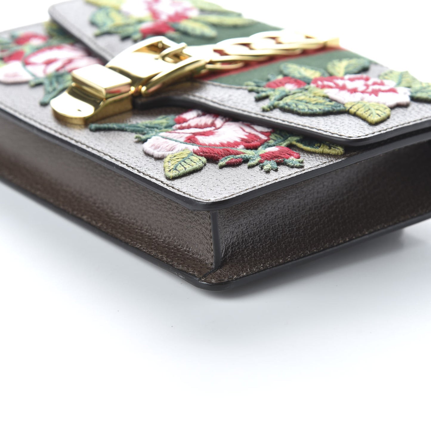 Calfskin Embroidered Sylvie Belt Bag 95 34 Brown