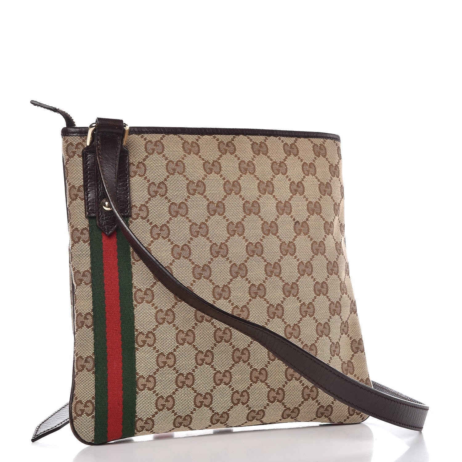 Gucci Monogram Web Jolicoeur Charms Messenger Dark Brown 3 of 8
