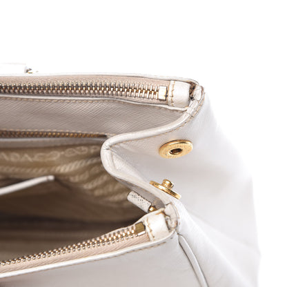 Prada Saffiano Medium Galleria Double Zip Tote Talco 12 of 20