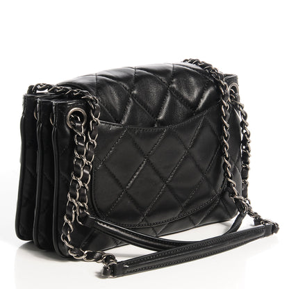 Chanel Lambskin Quilted 3 Flap Black 3 of 6