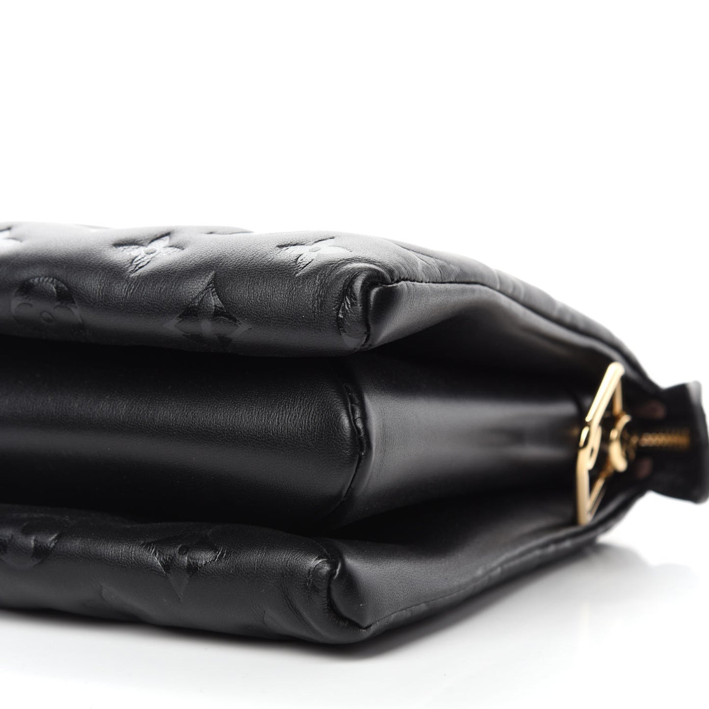 Lambskin Embossed Monogram Coussin PM Black