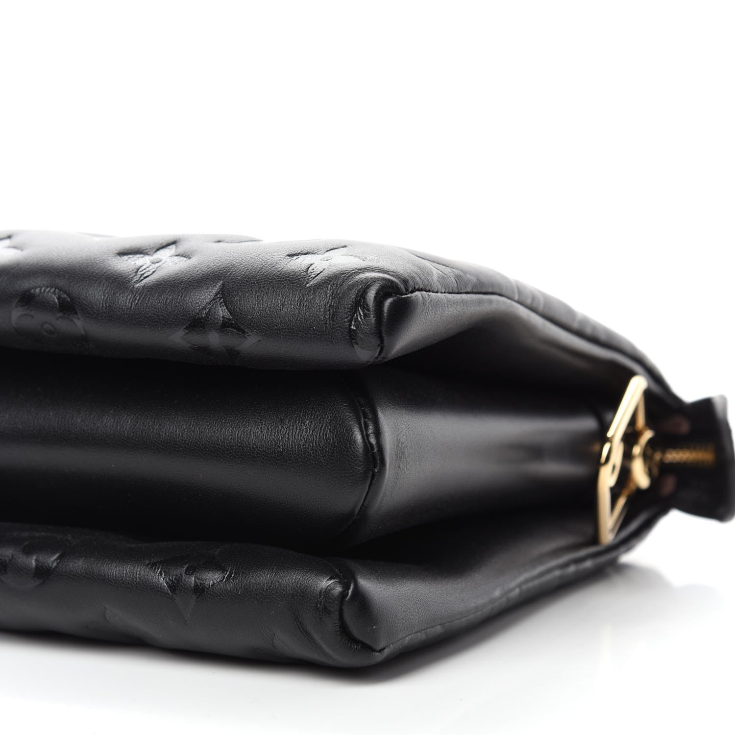 Louis Vuitton Lambskin Embossed Monogram Coussin PM Black 7 of 10