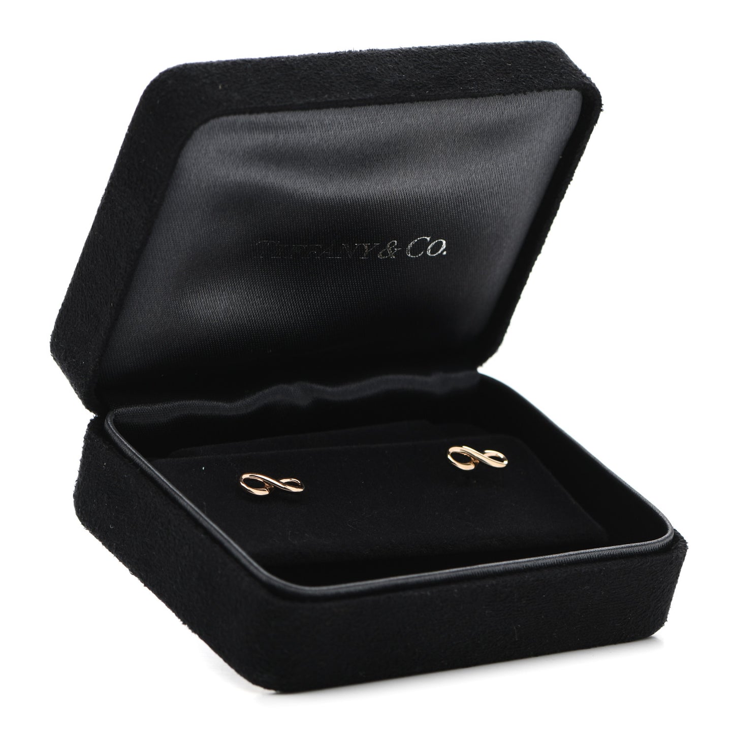 18K Rose Gold Infinity Earrings