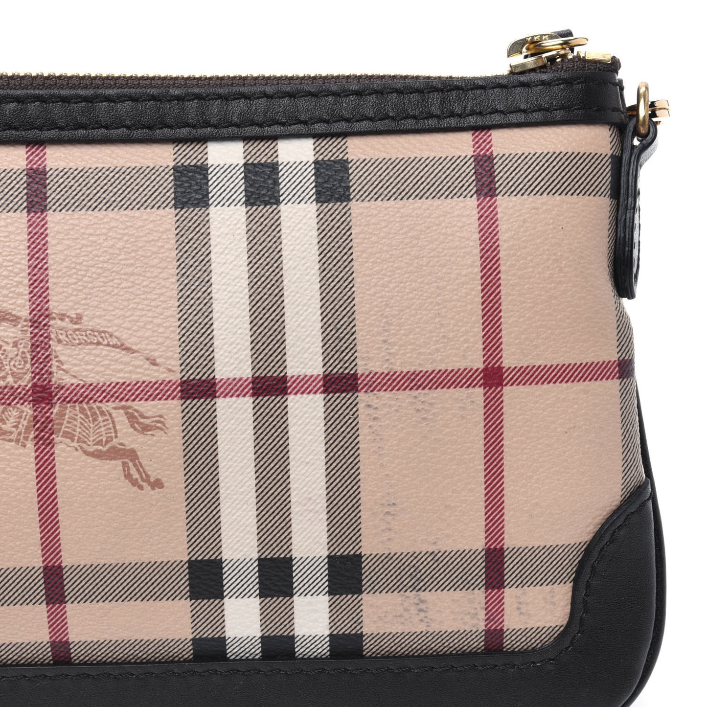 Haymarket Check Small Peyton Crossbody Clutch Bag Chocolate