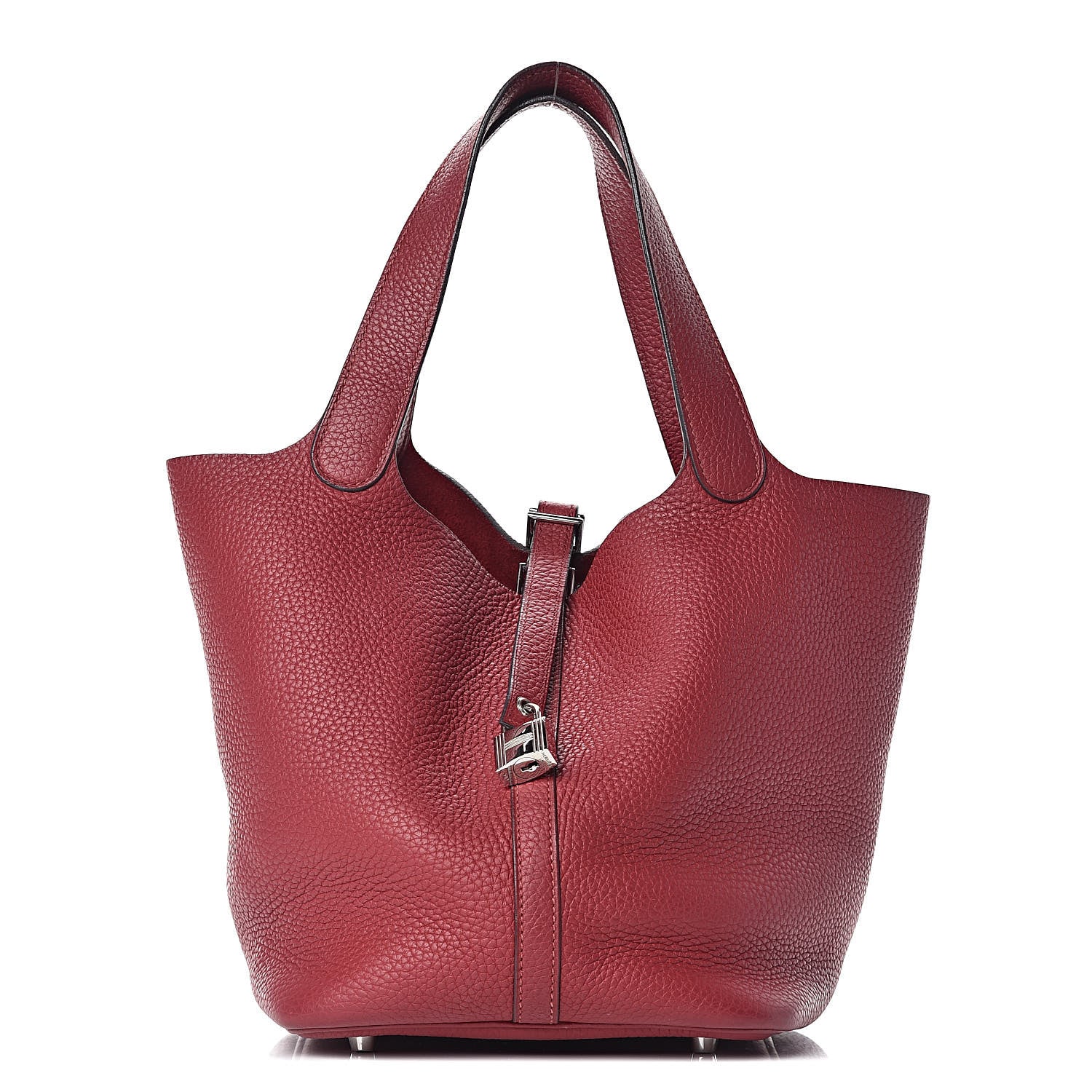 Hermes Taurillon Clemence Picotin Lock 22 MM Rouge Grenat 1 of 10