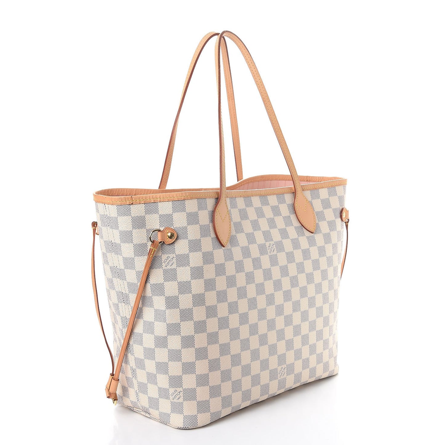 Damier Azur Neo Neverfull MM Rose Ballerine