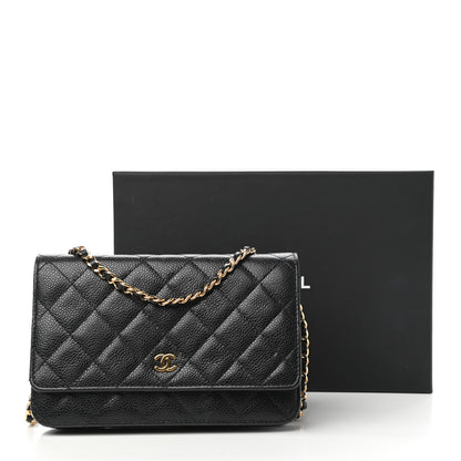 Chanel Caviar Quilted Wallet On Chain WOC Black 11 of 11