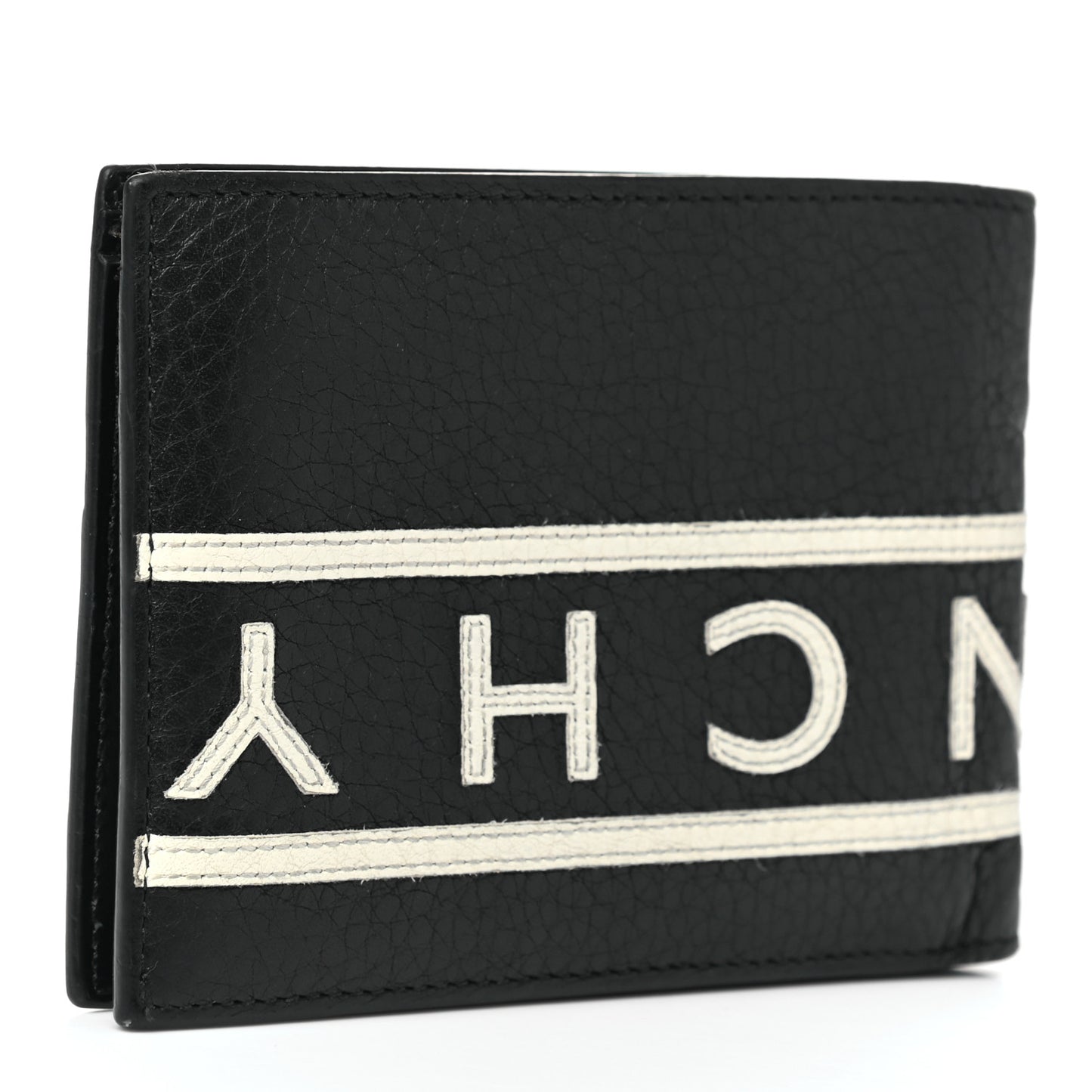 Calfskin Logo Bi-Fold Wallet Black