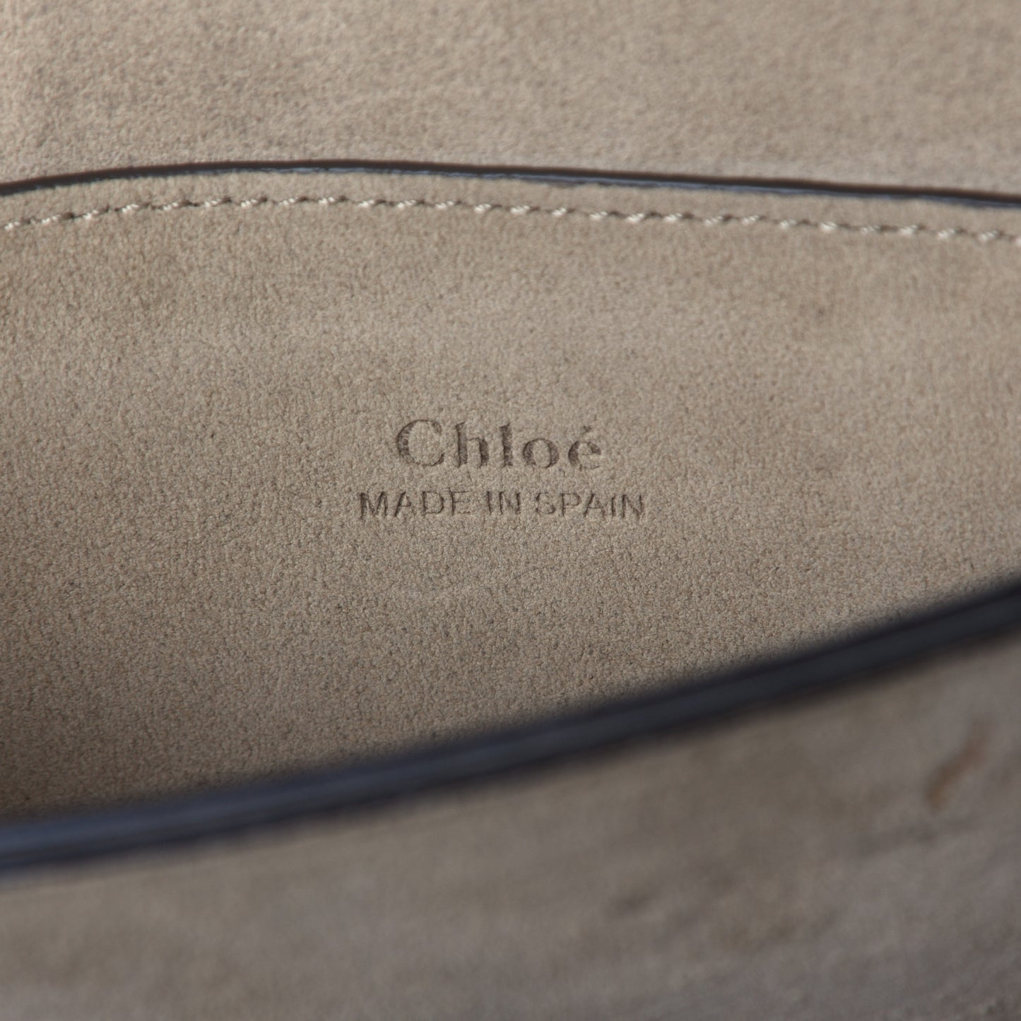 Suede Calfskin Small Faye Shoulder Bag Motty Grey