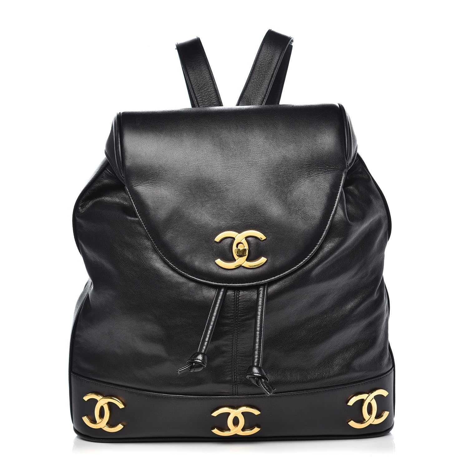 Chanel Lambskin CC Backpack Black 1 of 10