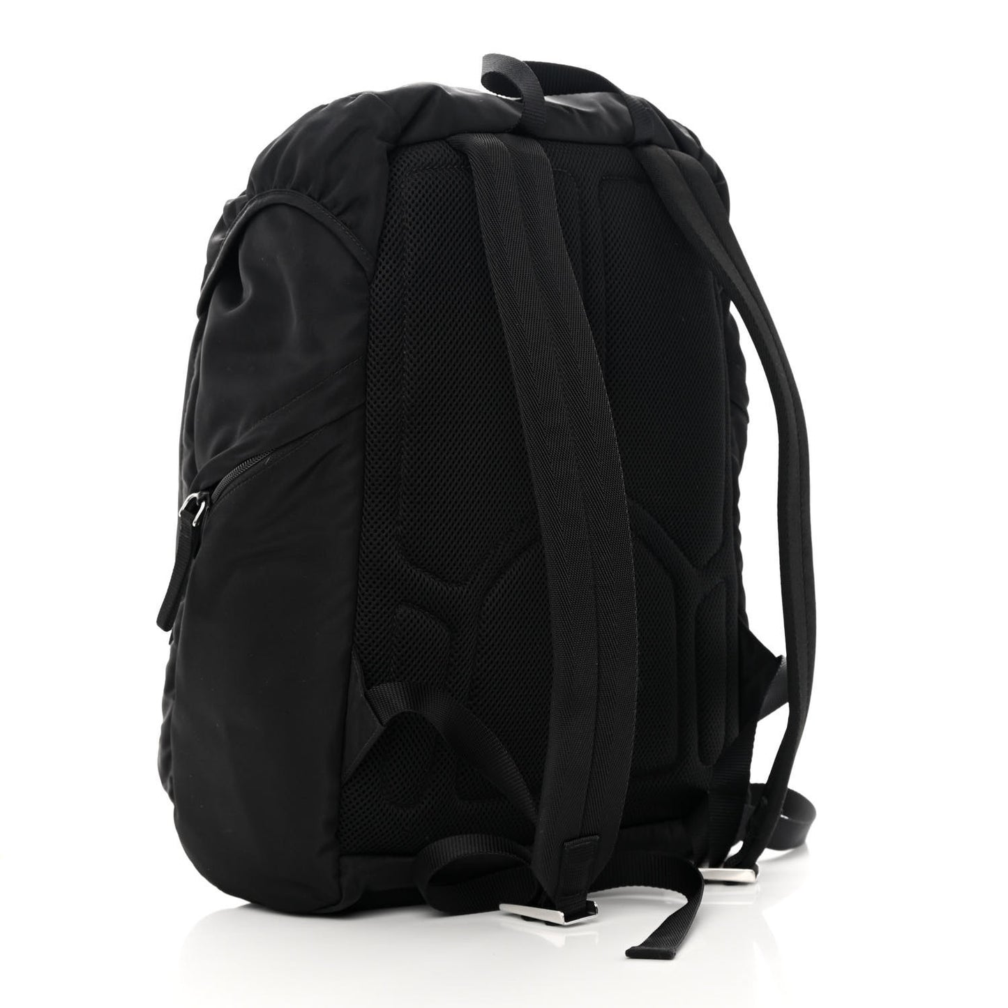 Tessuto Nylon Montagna Double Buckle Backpack Black