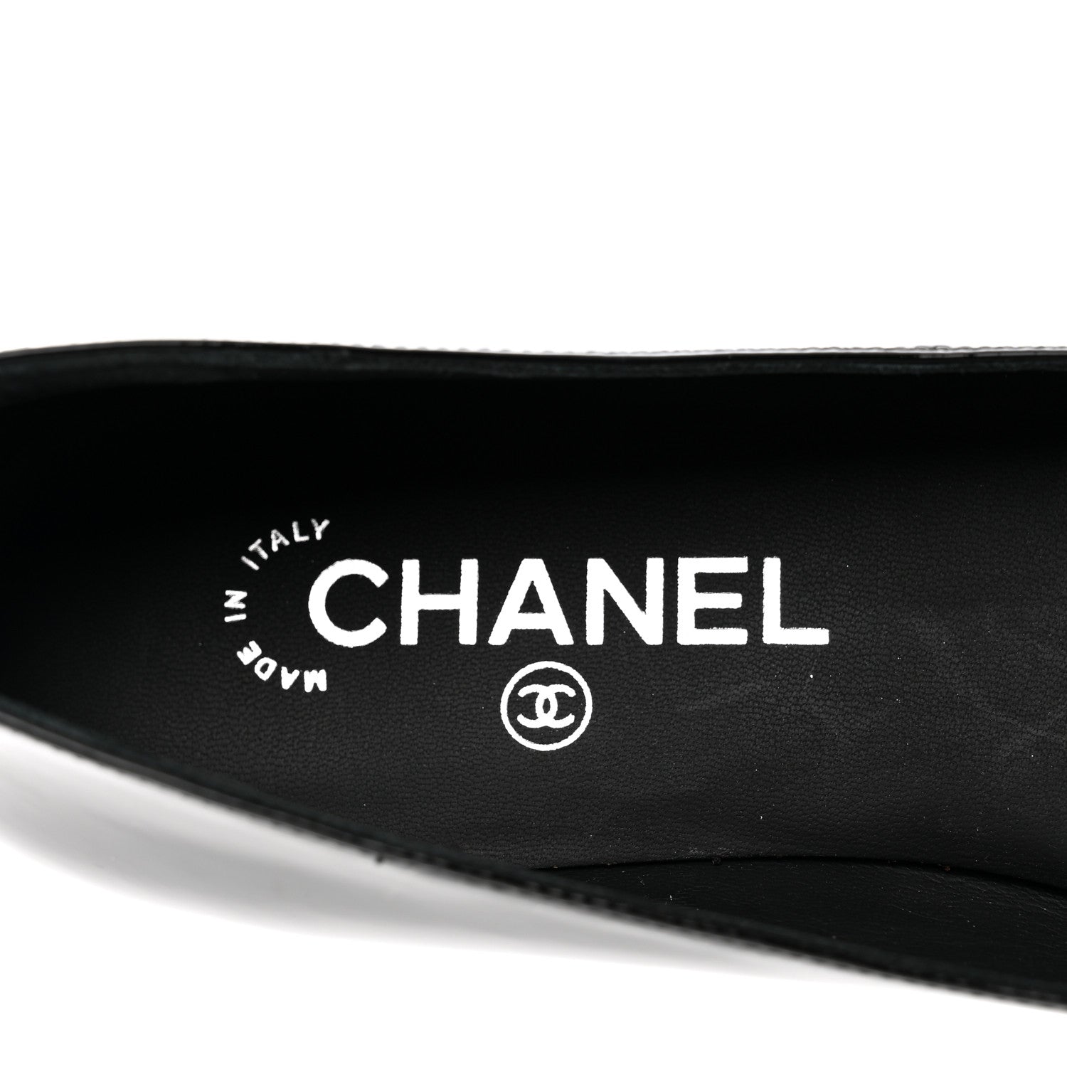 Chanel Patent Cap Toe Ballerina Flats 40 Black White 7 of 9