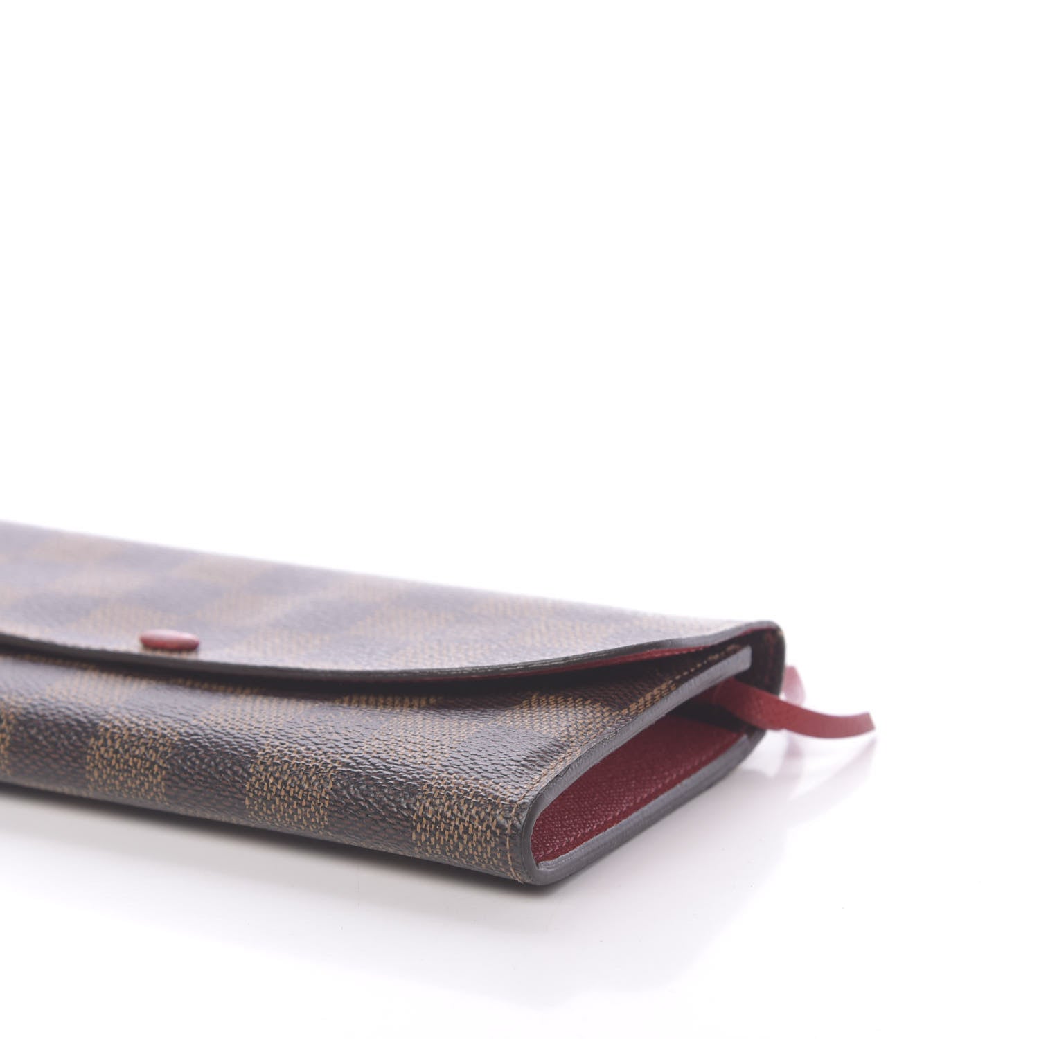 Louis Vuitton Damier Ebene Emilie Wallet Red 8 of 9