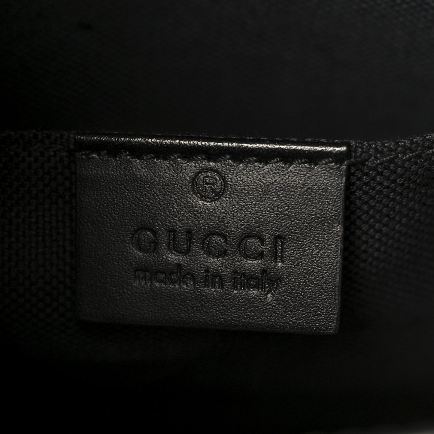 GG Supreme Monogram Selleria Calfskin Web New Web Cosmetic Case Black